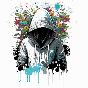 Skateboard with Flower Power dESIGN 1