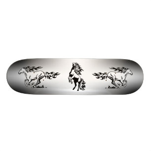 Skateboard with Horses
