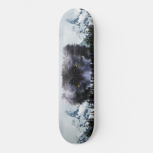 Skateboard WOLF EYES Faune et Montagnes (Recto)