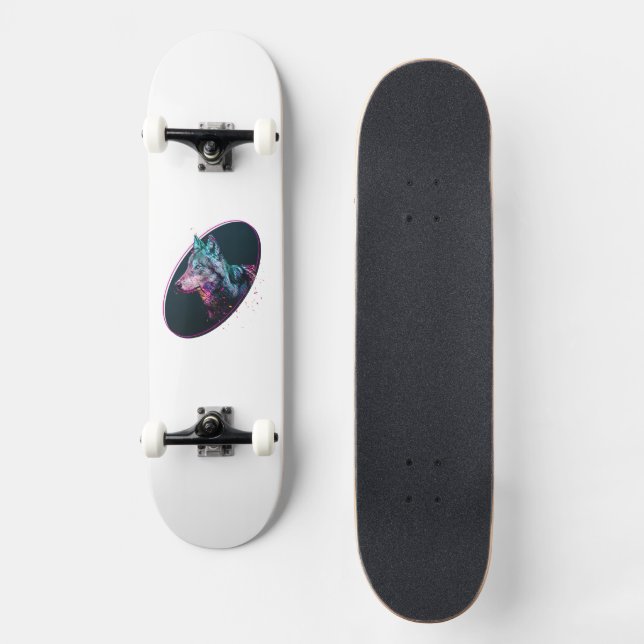 Skateboard Wolf Head Galaxy (Recto)