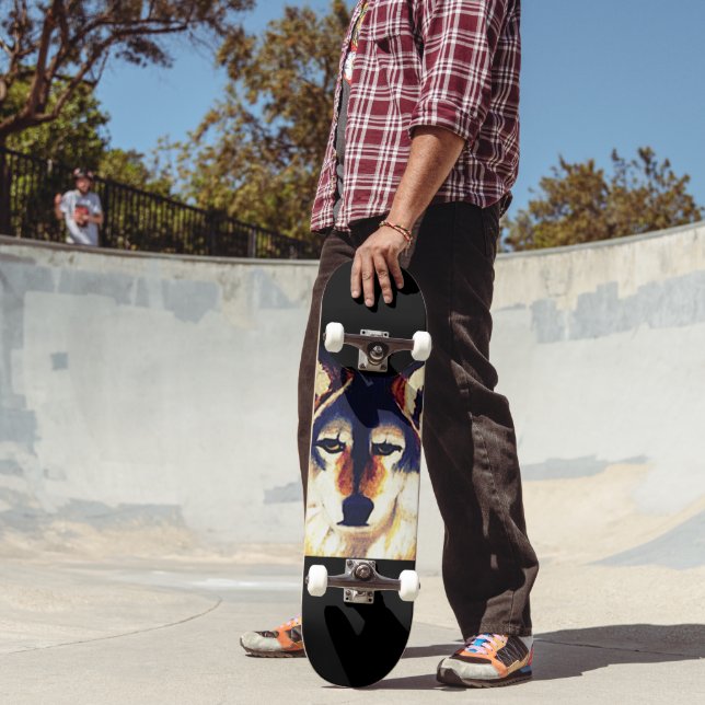 SKATEBOARD WOLF ROUGE (Extérieur 2)
