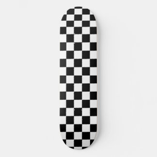 Skateboard xadrez verificador preto e branco clássico