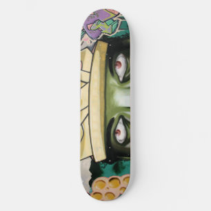 Skateboard Yeux d'art de rue colorés