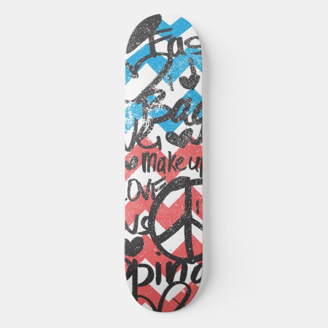 Skateboard ZigZag Pink-Aqua (Recto)