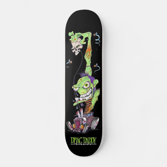 Skateboard Zombie en noir (Recto)