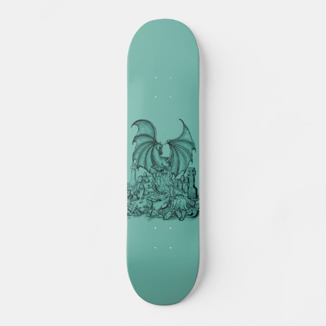 Skateboard Zombie mit Drache (Recto)