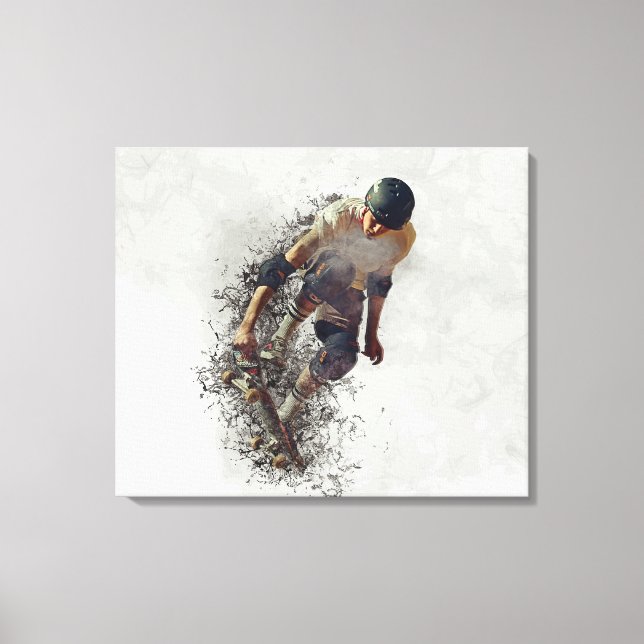 Skateboarder Canvas Print (Front)
