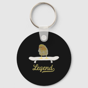 Skateboarder Chick Keychain