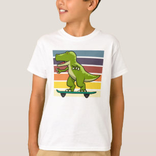 Skateboarder Dinosaur T-Rex T-Shirt