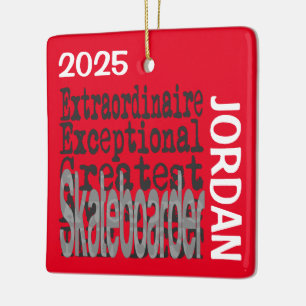 Skateboarder Extraordinaire CUSTOM Ceramic Ornament