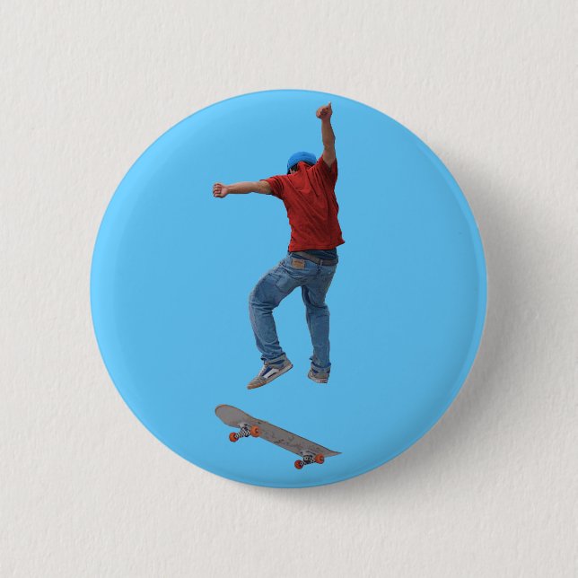 Skateboarder Get Some Air Action Street Kulcha Art 2 Inch Round Button (Front)