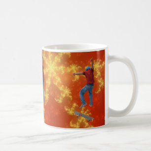 Skateboarder Get Some Air Action Street Kulcha Art Coffee Mug