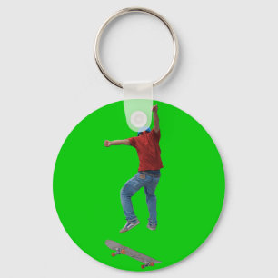 Skateboarder Get Some Air Action Street Kulcha Art Keychain
