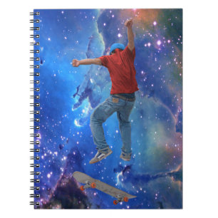 Skateboarder Get Some Air Action Street Kulcha Art Notebook