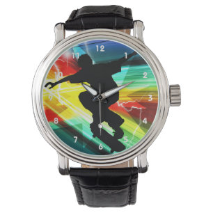 Skateboarder in Criss Cross Lightning Watch