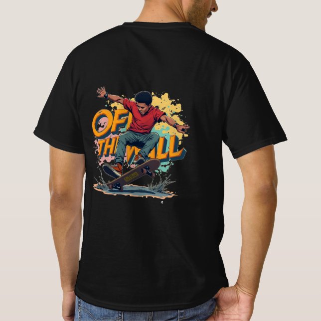 Skateboarder in Motion  T-Shirt (Back)