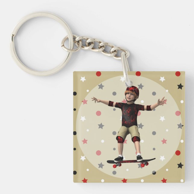 Skateboarder Keychain (Front)