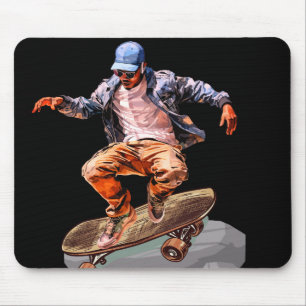 skateboarder mouse pad