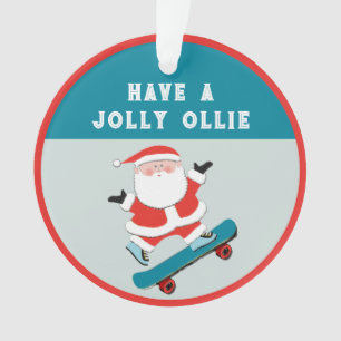 Skateboarder Ollie Gift Ornament