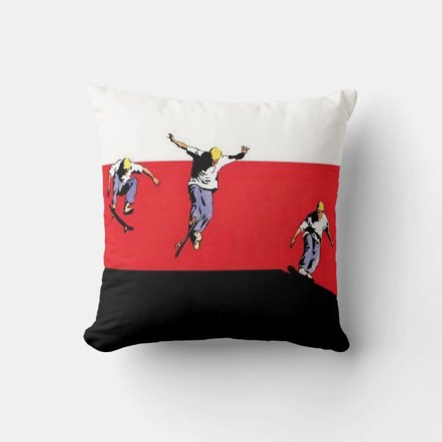 Skateboarder Pillow (Front)