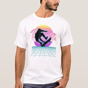 Skateboarder Retro 80s Vaporwave Style Skateboardi T-Shirt