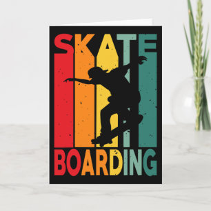 Skateboarder Retro Vintage Design Skateboarding Card