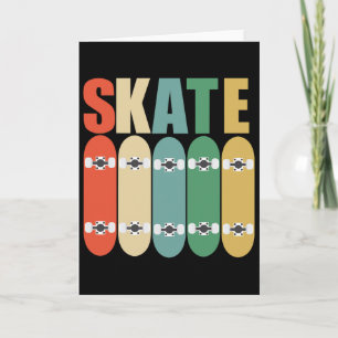 Skateboarder Retro Vintage Skateboarding Tee  Card