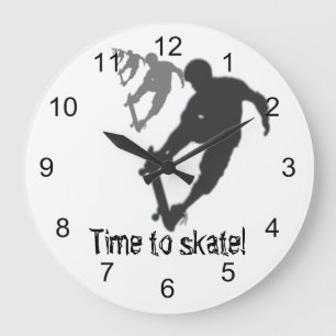 Skateboarder Round Wall Clock