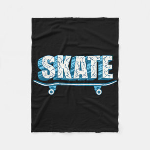 Skateboarder Skate Skateboard Men Women Kids Skate Fleece Blanket