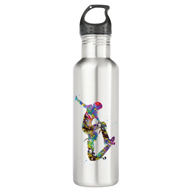 Skateboarder, Skateboard 710 Ml Water Bottle (Front)