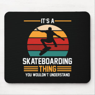 Skateboarder Skateboarding Retro  Mouse Pad