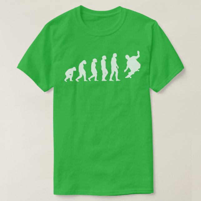 Skateboarder Skater Evolution T-Shirt (Design Front)