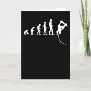 Skateboarder Skater Skate Evolution Funny Gift Card
