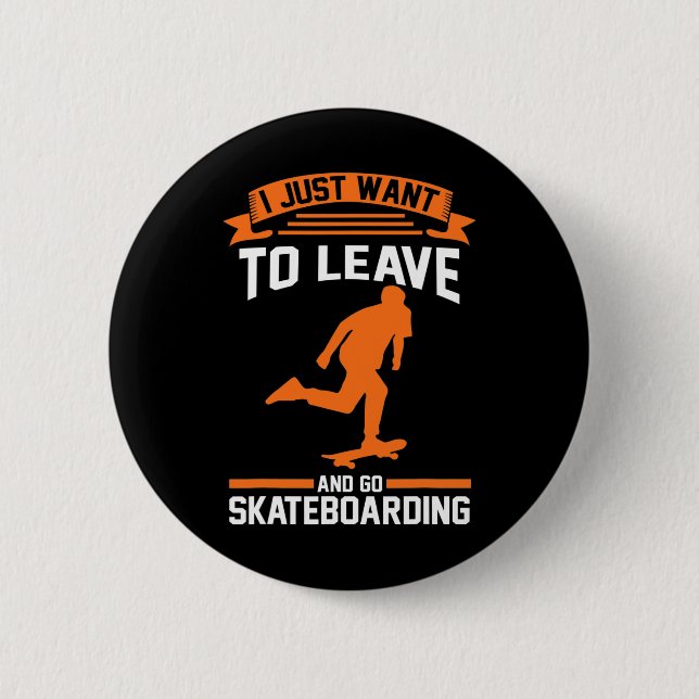 Skateboarder Skating Skateboarding  2 Inch Round Button (Front)