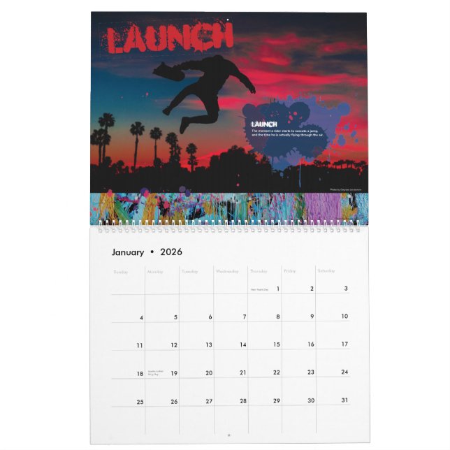 Skateboarder Slang Calendar (Jan 2026)