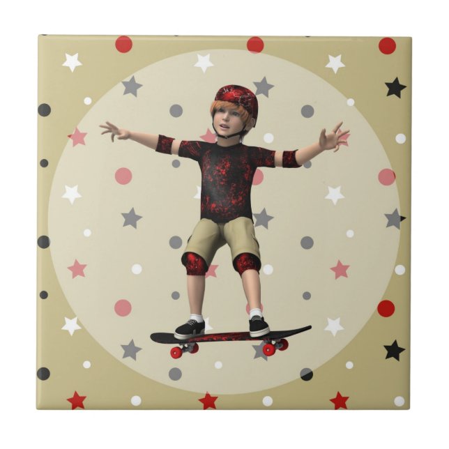 Skateboarder Tile (Front)