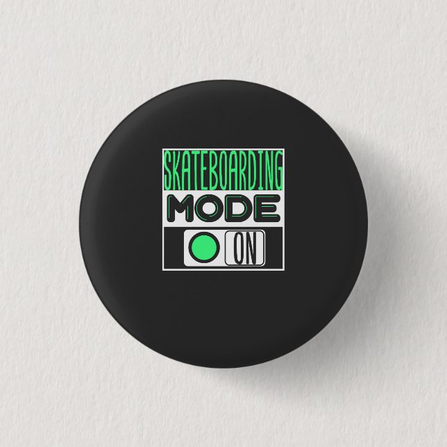 Skateboarding 1 Inch Round Button (Front)