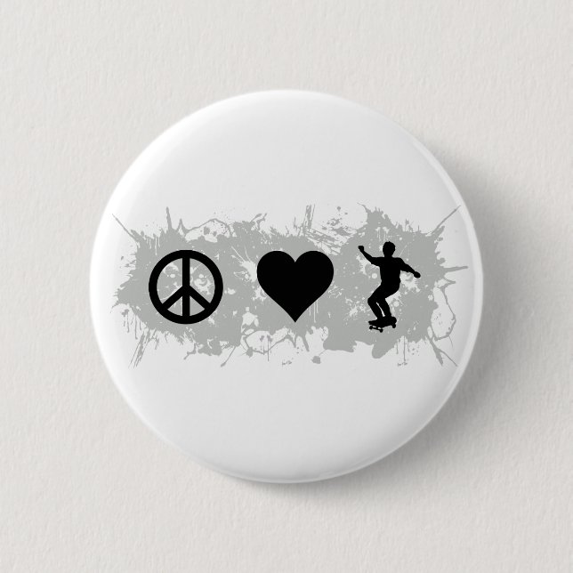 Skateboarding 3 2 inch round button (Front)