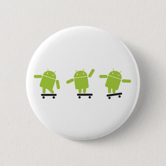 Skateboarding Android 2 Inch Round Button (Front)