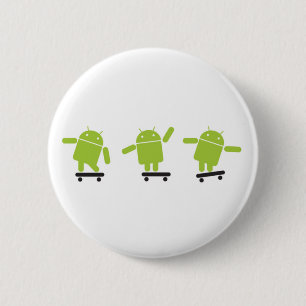 Skateboarding Android 2 Inch Round Button