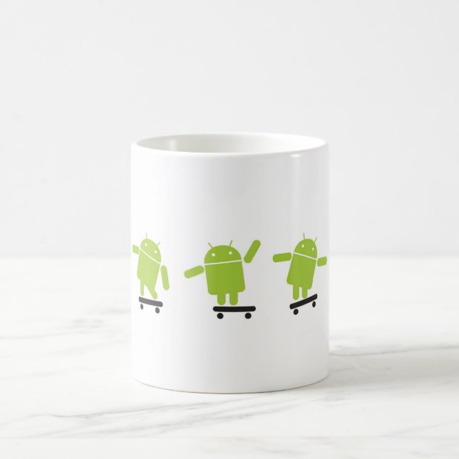 Skateboarding Android Coffee Mug (Center)