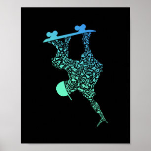 Skateboarding Apparel Kids Girls Boys Skater Gear Poster