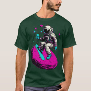 Skateboarding Astronaut Space Science Gifts Funny T-Shirt