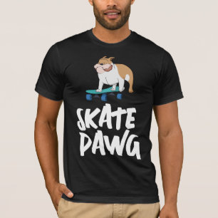 SKATEBOARDING BULL CHIEN SKATE DAWG T-SHIRTS TEE -