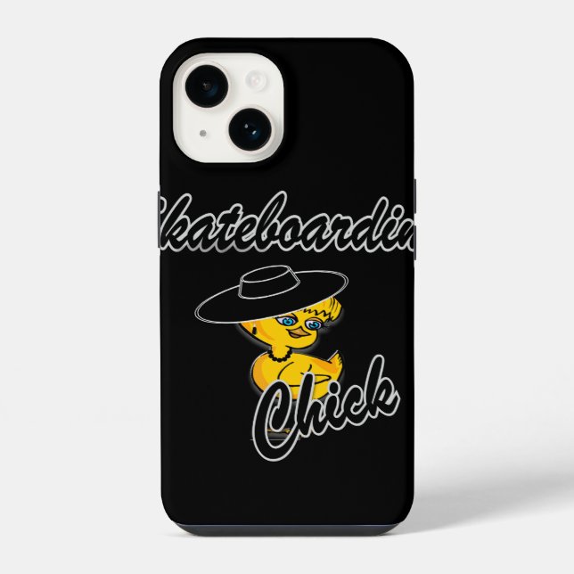 Skateboarding Chick #4 iPhone Case (Back)