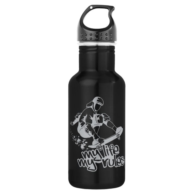 Skateboarding - choose style, colour 532 ml water bottle (Front)