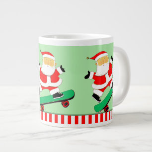 Skateboarding Christmas Holiday Gift Large Coffee Mug
