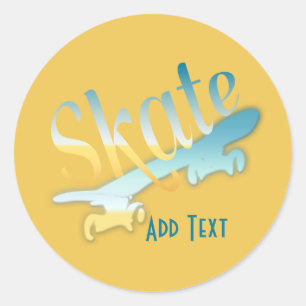 Skateboarding Classic Round Sticker