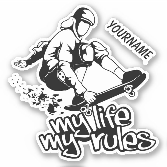 Skateboarding custom name (Front)