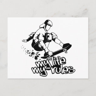 Skateboarding custom postcard